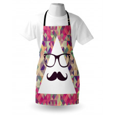 Hipster Mustache Glasses Apron