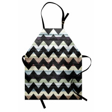 Retro Art Black Chevron Apron