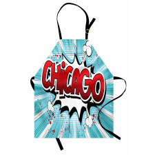 Pop Art Comic Book Chicago Apron