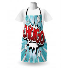 Pop Art Comic Book Chicago Apron