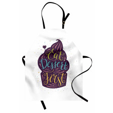 Doodle Cupcake Heart Apron