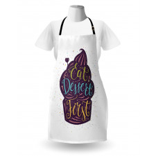 Doodle Cupcake Heart Apron