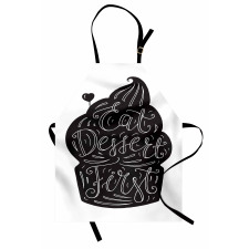 Monochrome Cupcake Doodle Apron