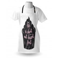 Cupcake Silhouette Dots Apron