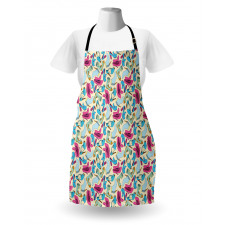 Woman Shoes Feminine Doodle Apron