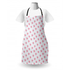 Sheep with Stripes Hearts Apron