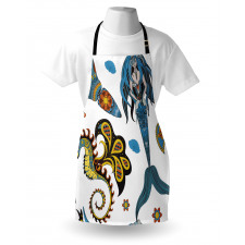 Mermaid and Sea Horse Apron