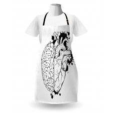 Human Heart and Brain Art Apron