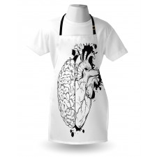 Human Heart and Brain Art Apron