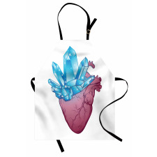 Crystal Growing from Heart Apron