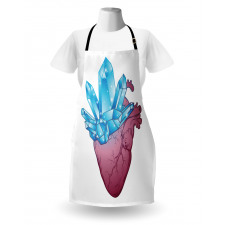 Crystal Growing from Heart Apron