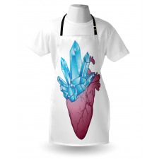 Crystal Growing from Heart Apron