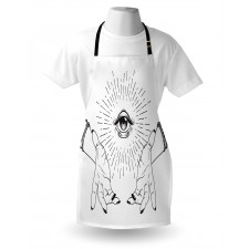 Mystical Themed Sketch Eye Apron