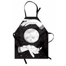 Moon in Fortune Teller Hands Apron