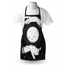 Moon in Fortune Teller Hands Apron