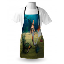 Mermaid Turtle Ocean Apron