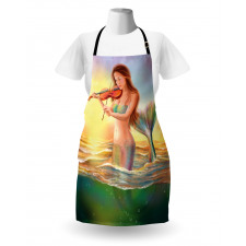 Mermaid Playing Violin Apron