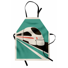 Ulaşım Mutfak Önlüğü Modern Hızlı Tren Desenli Tatil