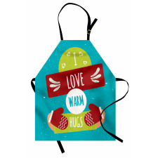 I Love Warm Hugs Gloved Hands Apron