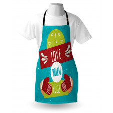 I Love Warm Hugs Gloved Hands Apron