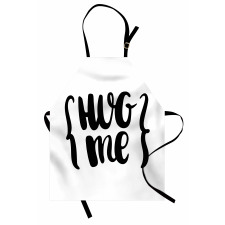 Brush Calligraphy of Hug Me Apron