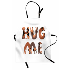 Hug Me Words with Dog Letters Apron