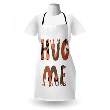 Hug Me Words with Dog Letters Apron