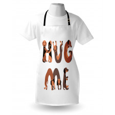 Hug Me Words with Dog Letters Apron