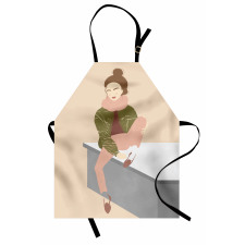 Young Girl with Bun Apron