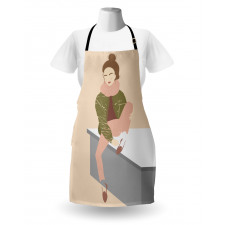 Young Girl with Bun Apron