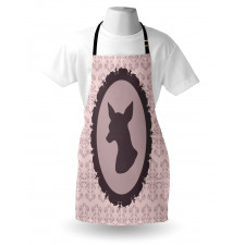 Dog Silhouette in Vintage Apron