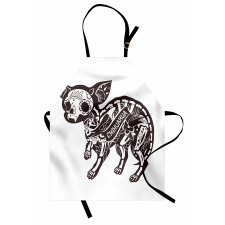 Floral Skeleton Apron