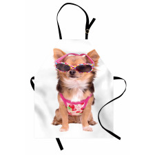 Puppy with Summer Clothes Apron