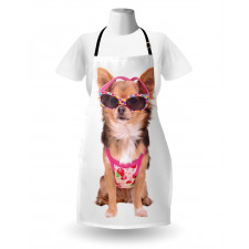 Puppy with Summer Clothes Apron