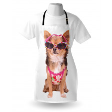 Puppy with Summer Clothes Apron