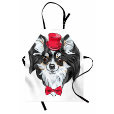 Puppy with Hat and Bow Apron