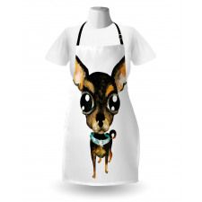 Gem Collar Big Eyed Dog Apron