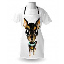 Gem Collar Big Eyed Dog Apron