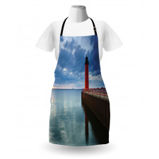 Dramatic Sky Lighthouse Apron