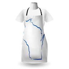 Simple Badger State Map Apron