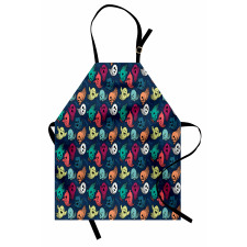 Colorful Spooky Ghosts Apron