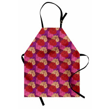 Dotted Colorful Floral Image Apron
