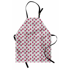 Bouquet with Buds on Stripes Apron