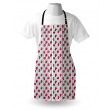 Bouquet with Buds on Stripes Apron