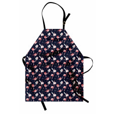 Modernistic Delicate Flowers Apron