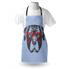 Funny Hipster Dog Apron