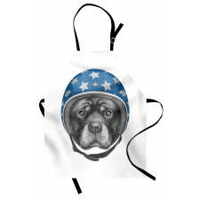 Dog in a Hard Hat Sketch Apron