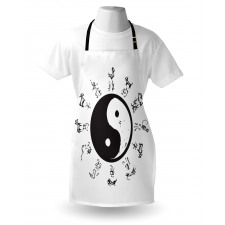 Yin and Yang Tao and Motifs Apron