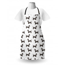 Dogs Pattern Lines Apron