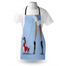 Woman and Dog Fashion Apron